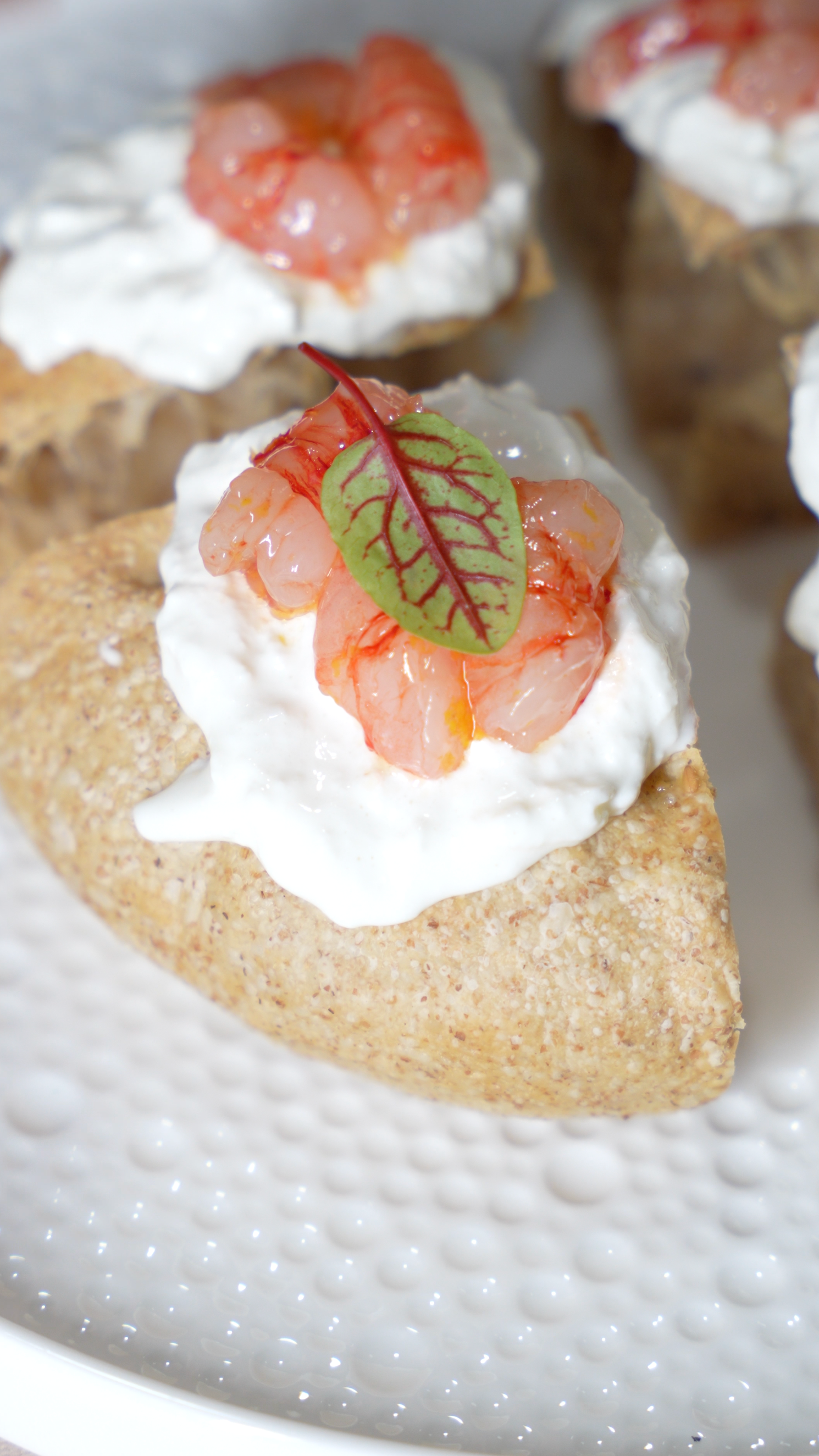 Finger food di mare gourmet servito da Angelina a Nola