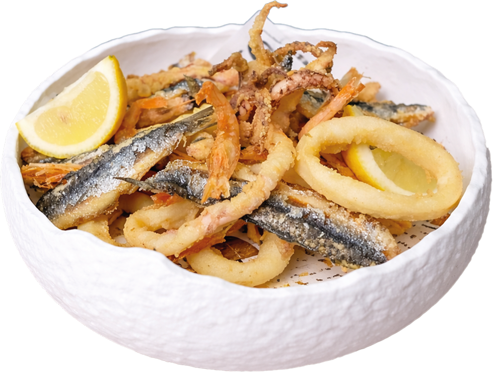 Frittura di mare servita da Angelina nel cuore di Nola